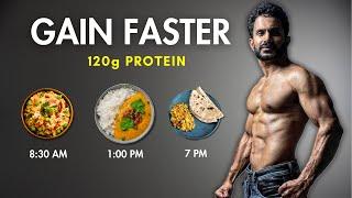 Vegetarian Weight Gain Diet Plan For Skinny Boys and Girls | 120g Protein | 2500 Calories