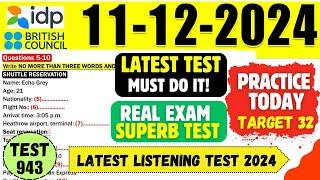 IELTS Listening Practice Test 2024 with Answers | 11.12.2024 | Test No - 943