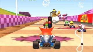 Crash in Mario Kart 64 +  Hot air Skyway TEXTURES HACK + Download!