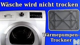 Bosch Serie 6 Wärmepumpentrockner trocknet nicht / zerlegen & reinigen / Serviceklappe einbauen