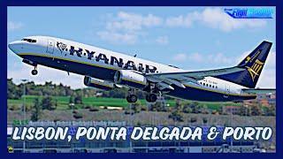 MSFS 2020 LIVE | PMDG B737-800 | Lisbon, Ponta Delgada & Porto | VATSIM | Ryanair OPS