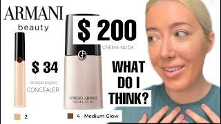 Giorgio Armani Crema Nuda Foundation (4) Power Fabric Concealer (2) Testing Expensive Makeup