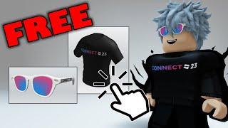 HURRY! GET FREE CONNECT 2023 T-SHIRT AND SHADES ROBLOX ITEM! (2024)