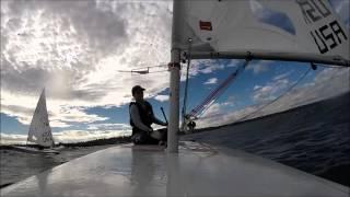 Laser Sailing Lake Washington 30 knots