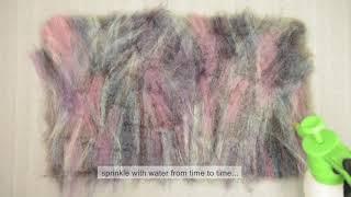 Impressionistic design with viscose fibers