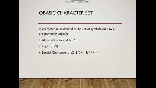 character set of QBASIC! StudyEasy!