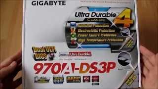 Unboxing Gigabyte 970A-DS3P, audio: English