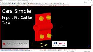 Tekla Structures-Cara Mudah Import File Cad ke Tekla