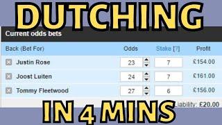 Dutching matched betting arbitrage dutching strategy