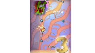 Cut The Rope Gameplay #3 mundo 5 e 6 completos 7-1 passei raiva