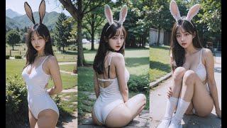 [4k AI 룩북] 깡총깡총 숲속에 숨은 토끼/A rabbit hiding in the woods LOOKBOOK