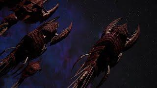 Tyranids vs Craftworld Aeldari - Skalgrim Mod - Classic Battle - Battlefleet Gothic Armada 2