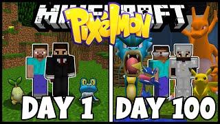 We Spent 100 Days In Minecraft Pixelmon - Duo Minecraft 100 Days Pixelmon