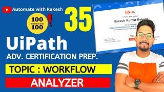 UiPath Advance Certification | Topic 35 UiPath Workflow Analyzer | UiARD Certification Preparation