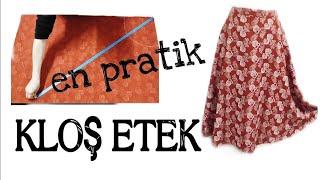 EN PRATİK KLOŞ ETEK /ETEĞİ İSTİYORUM YAZ SENİN OLSUN...practical flared skirt #klosetek #easyskirt