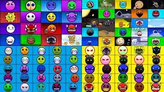 ALL VERSIONS FIRE IN THE HOLE ANIMATION NEW VERSIONS AND OLD  VERSIONS Geometry Dash