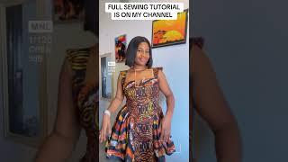 Mini Side Gathered Dress  #sewingtutorial #sewwithmediva