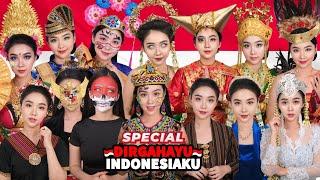 22 MAKEUP TRANSISI DENGAN LOOK TERBANYAK!! SPESIAL KEMERDEKAAN INDONESIA!!