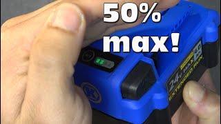 How to repair a power tool battery that stops charging at 50%