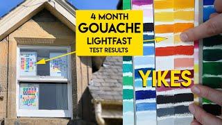 4 Month GOUACHE LIGHTFAST test results  Winsor Newton, Holbein, HIMI, Daniel Smith, M Graham & MORE