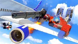 TRANSFORMERS Causes Plane Crash - Teardown Mods Gameplay