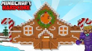 I Built A GINGERBREAD MANSION in Minecraft Hardcore (#105)