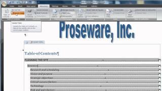 Word 2007 Lesson 13 Creating a Table of Contents and Index.