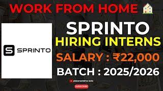 Work from Home Internship at Sprinto | 22K Stipend | Recruitment & Market Research Roles!