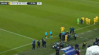 Kosovo Players Walk off the Pitch, Romania vs Kosovo (0-0), Match Interrupted