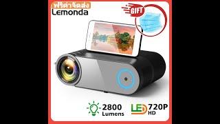 Lemonda YG421 Mini Projector LED 720P Projector Portable Wireless WiFi Multi Screen Video Beamer