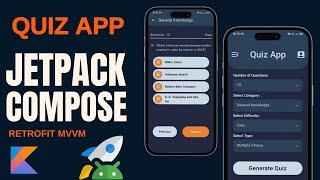 Quiz App In Jetpack Compose  | Clean Architecture | MVVM | Retrofit | Papaya Coders