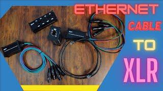 Analog Audio Over Ethernet Cables - 4 channels - Ethercon to XLR Balanced Audio Ethernet Dongles