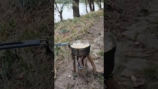 Popcorn bushcraft in riva al fiume Brembo #popcorn #bushcraft #nature  #fiumebrembo