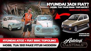 RESTOMOD Rescue 1951 Fiat 500C Topolino Kawin Silang Dengan Hyundai Atoz Jadi Matic Pake AC