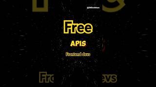 FREE API'S for Frontend  #mernstack #mern  #webdevelopment #webdeveloper #nodejs #nodejsdeveloper