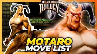 MOTARO MOVE LIST - Mortal Kombat Trilogy (MKT)