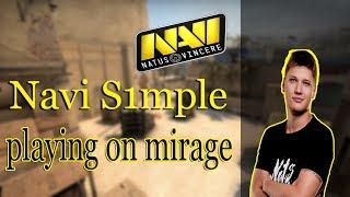 Na`Vi S1mple playing CS:GO Faceit on Mirage (twitch stream)