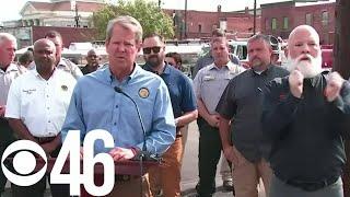 Gov  Kemp tours flood damaged northwest Georgia