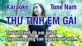 Thư Tình Em Gái Karaoke  Nhạc Sống Hay Tone Nam (Son Thứ) ► Karaoke Lê Thiết