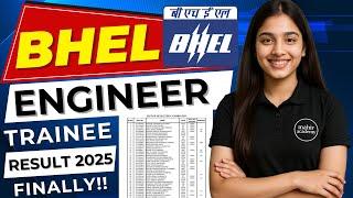 bhel engineer trainee result 2025 | bharat heavy electricals limited engineer trainee result