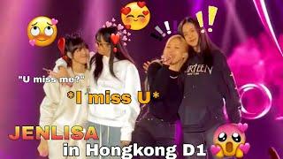 JENNIE being obviously miss Lisa so much after 4 days of being part away (JENLISA) in Hongkong Day1