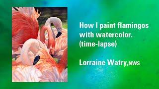 Painting Flamingos in Watercolor