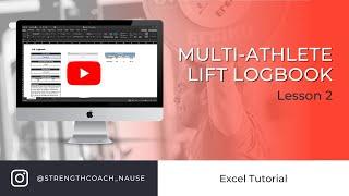 Excel Tutorial - How to Create Tables & Add Data - Lift Log Book