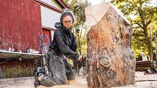 ChainsawJenna Carves a GHOST DOG!