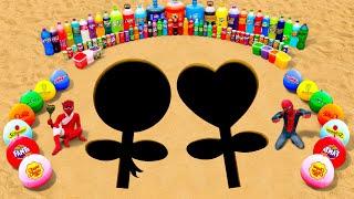 How to Make Heart vs Circle Lollipop with Orbeez, Fanta, Coca Cola and Mentos vs Popular Sodas