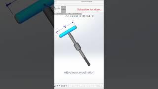 T Bolts with Collar |@Engineer.Imagination | #foryou #shorts #solidworks #model #3d