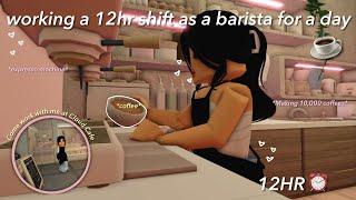 ️ work a 12hr shift as a barista with me for a day | Bloxburg Family Roleplay | w/voices