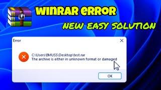 the archive is either in unknown format or damaged | winrar damaged simple solution [90% WORKING]