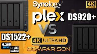 Synology DS920+ vs DS1522+ NAS 4K Plex - Intel Celeron vs AMD Embedded Ryzen