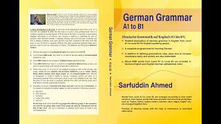 Learn German in English with Sarfuddin Ahmed | A1, A2. B1: Presentation of grammar book